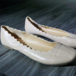 Lauren Conrad Size 9 Nude Scalloped Flats